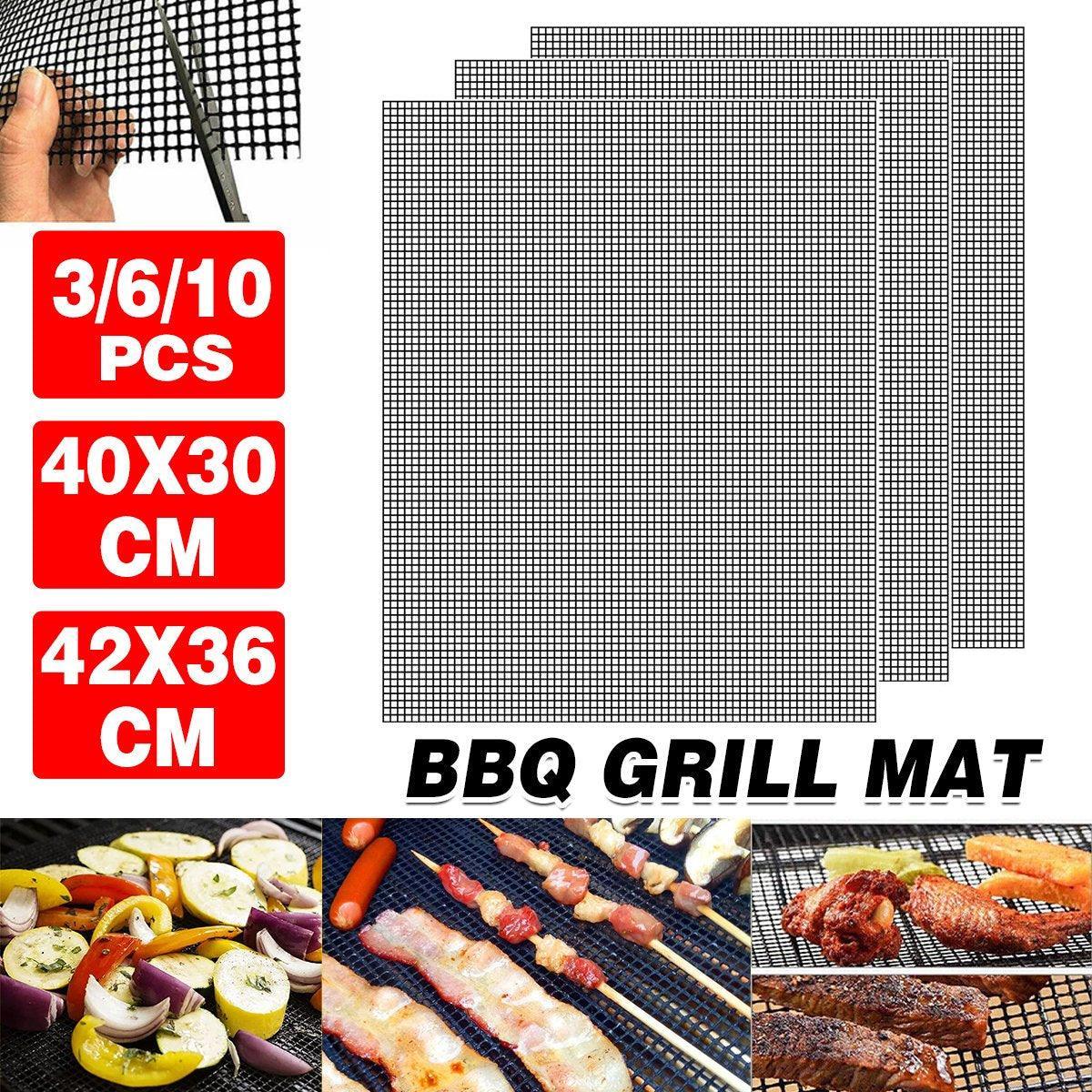 Premium Non-Stick BBQ Grill Mats – 40 x 30cm, 3 Pack