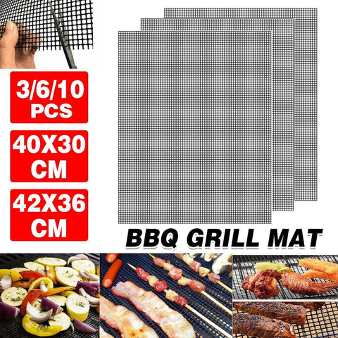 Premium Non-Stick BBQ Grill Mats – 40 x 30cm, 6 Pack