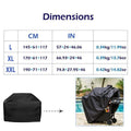 Premium Waterproof BBQ Cover – Black Large with Locking Rope