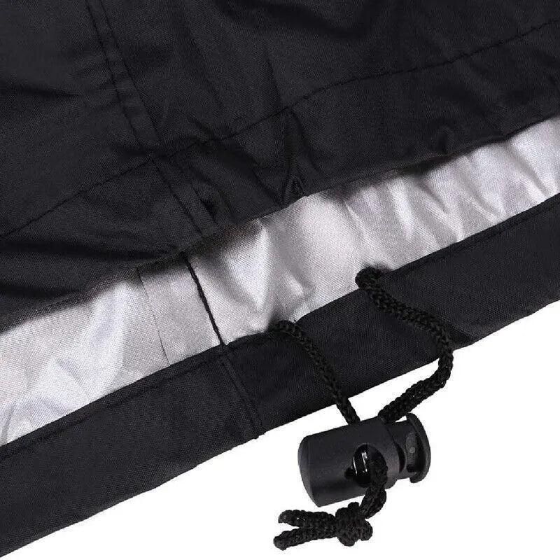 Premium Waterproof BBQ Cover – Black Large with Locking Rope