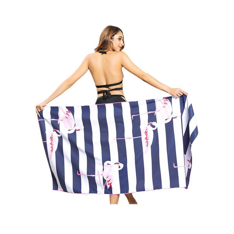 Sand Free XL Beach Towel + Bag Quick Dry Microfibre Compact Light Swimming - Colorful starry sky - SuperSaverAU - view 5