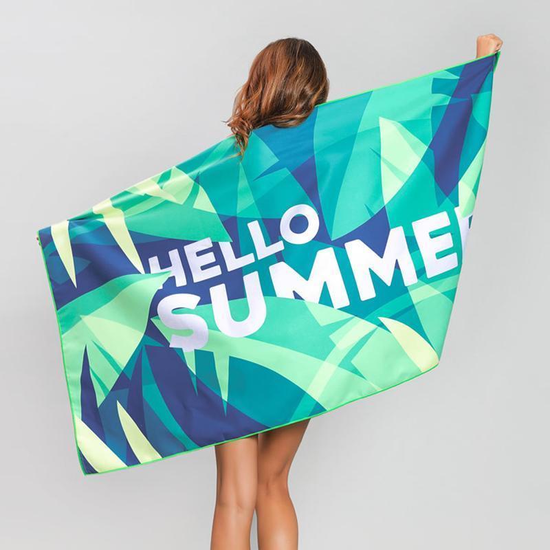 Sand Free XL Beach Towel + Bag Quick Dry Microfibre Compact Light Swimming - Deep Blue Whale - SuperSaverAU - view 3