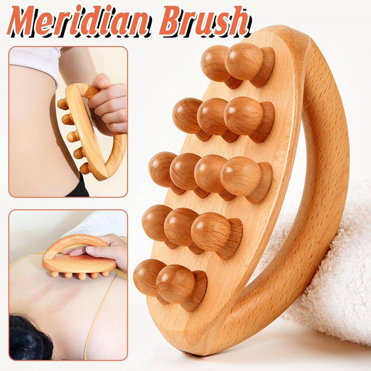 Handheld Massage Brush by Premium - Full Body Meridian Scraper