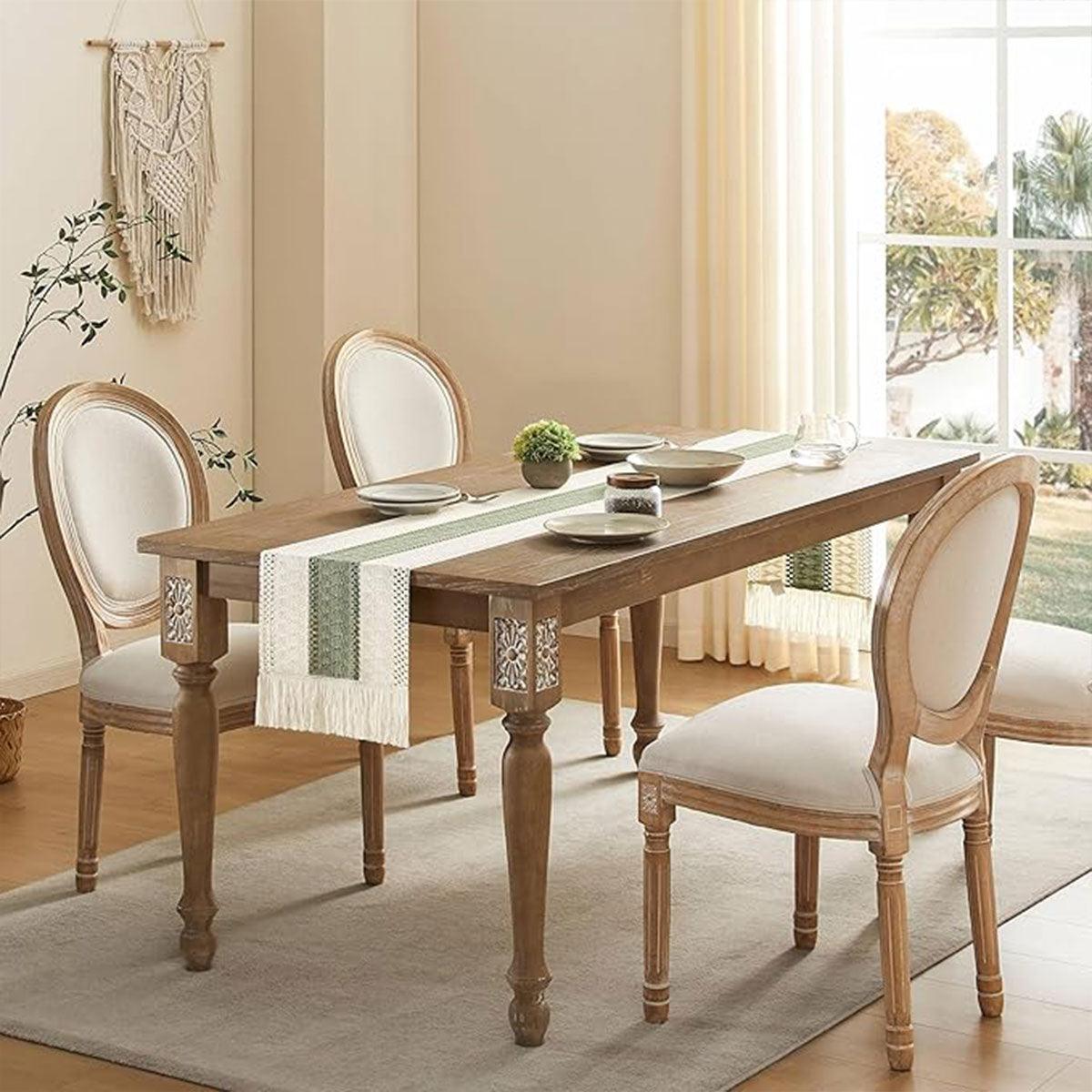 Premium Cotton Linen Table Runner – Beige 183 x 30cm