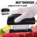Premium 48-Blade Stainless Steel Meat Tenderizer – Black
