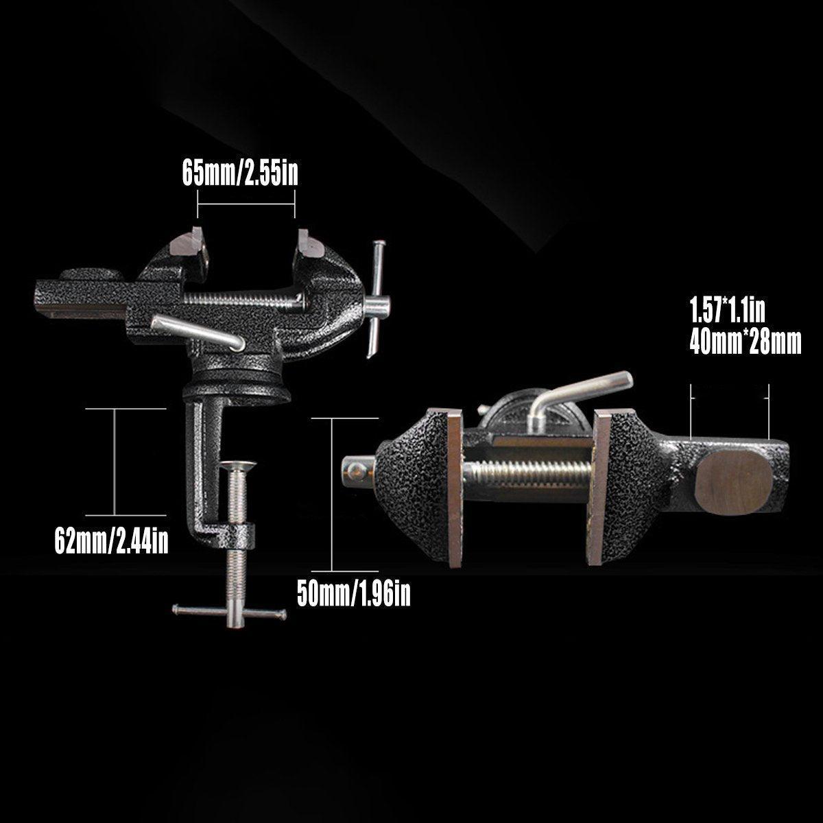 Premium Mini Table Vice Clamp with 360° Rotating Base