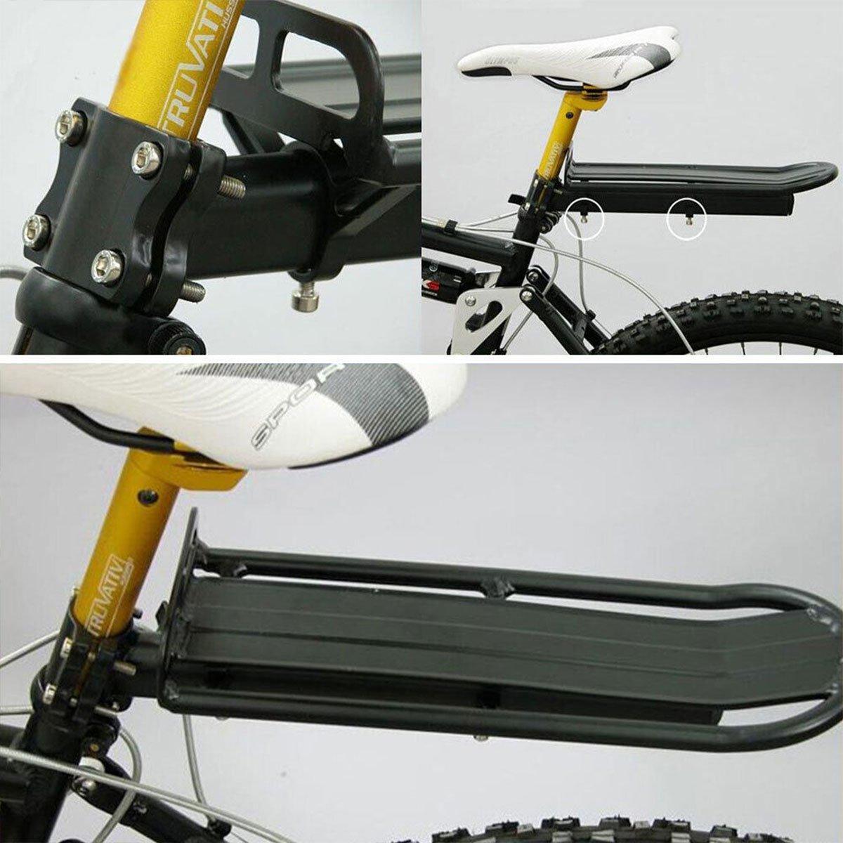 Durable Mountain Bike Rear Rack - Flat Suspension Luggage Carrier