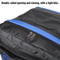 Premium Bicycle Rear Rack Pannier Bag with Double-Side Storage & Reflective Strips - Blue