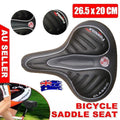 Premium Wide Cruiser Bicycle Saddle with Shock Absorbing Springs - Black