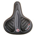 Premium Wide Cruiser Bicycle Saddle with Shock Absorbing Springs - Black