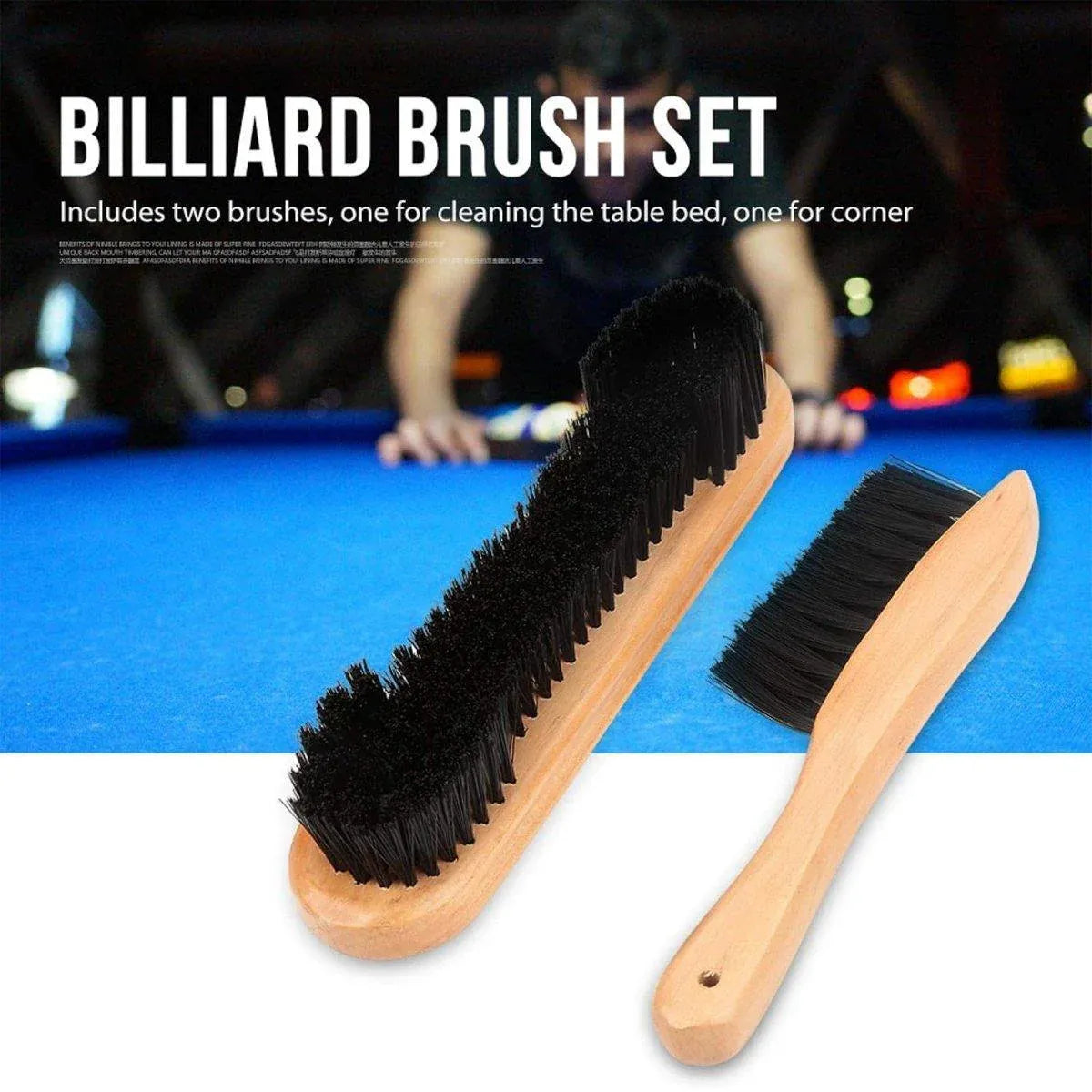 Premium Billiard Table Brush Set – 2 Piece