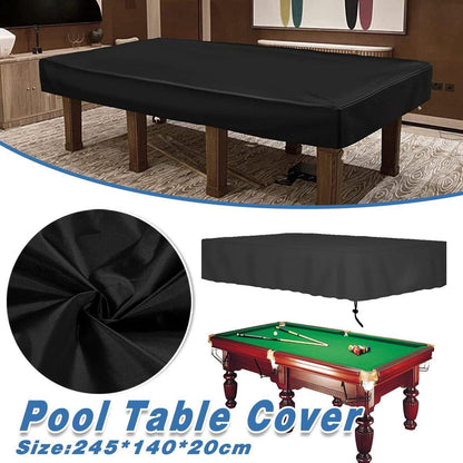 Premium Billiards Pool Table Cover with Drawstring & UV Protection - Black