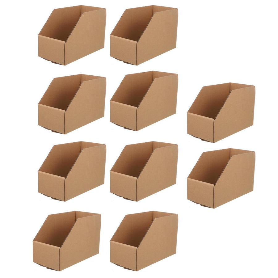 Premium 10 Pack Slanted Display Storage Boxes 40x18x22cm Cardboard Organisers