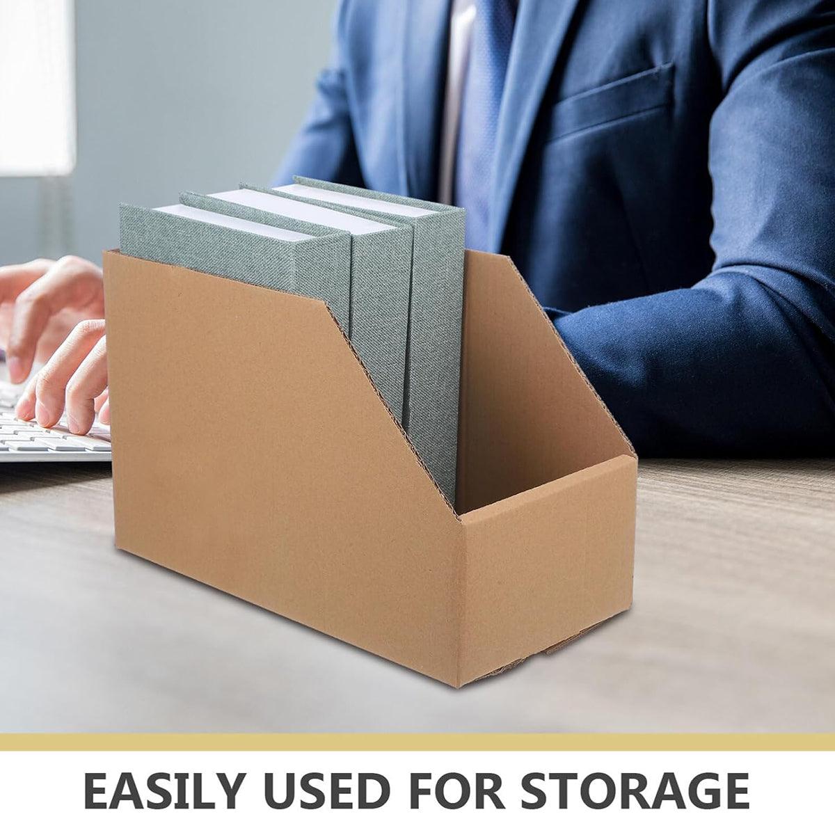Premium 10 Pack Slanted Display Storage Boxes 40x18x22cm Cardboard Organisers
