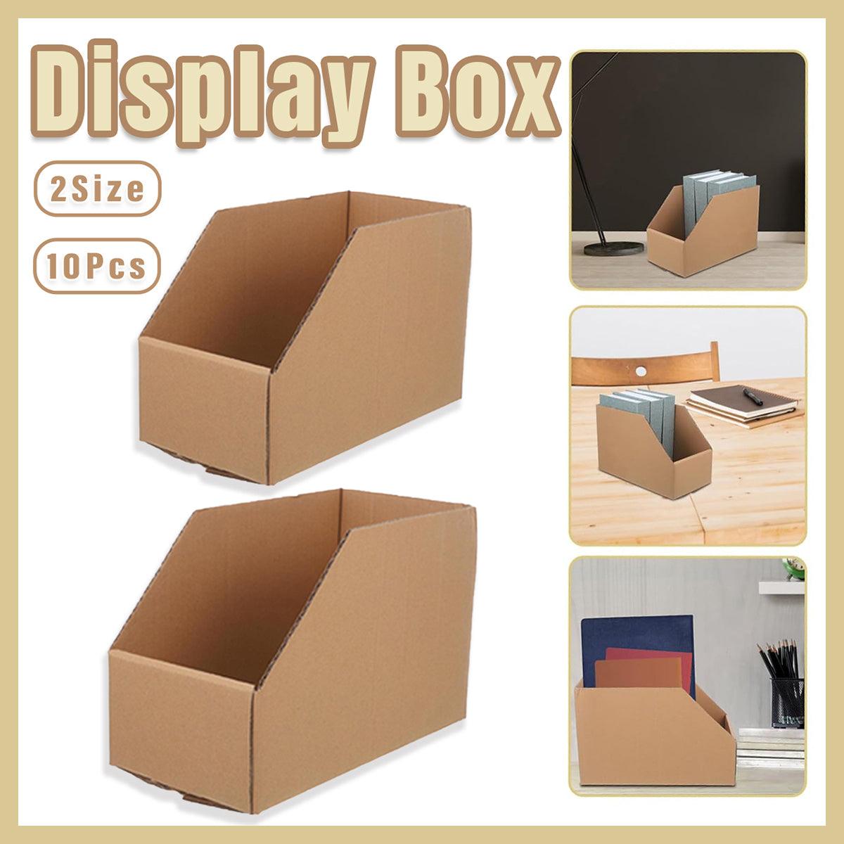 Premium 10 Pack Slanted Display Storage Boxes 60x30x20cm Cardboard Organisers