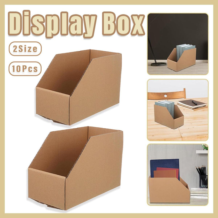 Premium 10 Pack Slanted Display Storage Boxes 60x30x20cm Cardboard Organisers