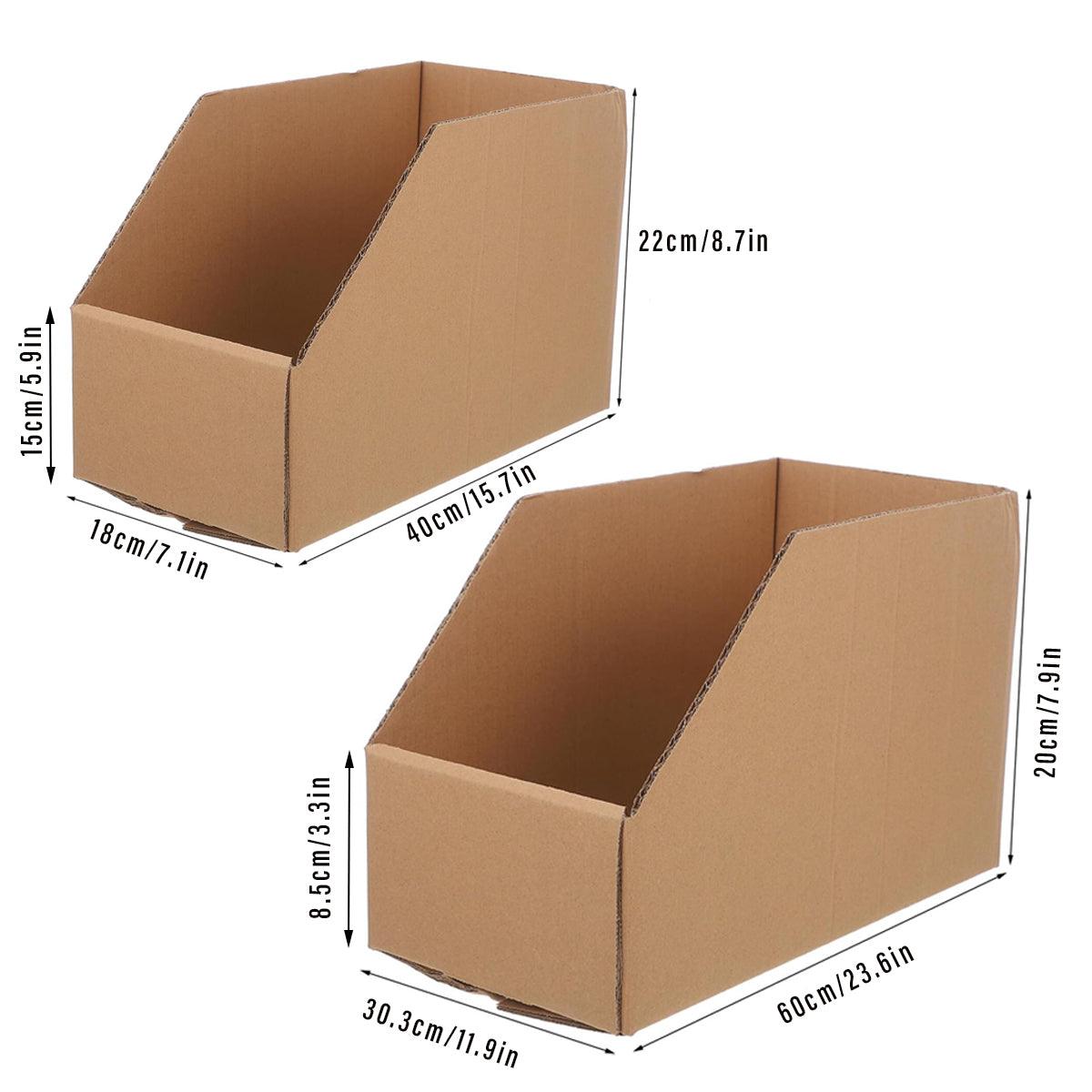 Premium 10 Pack Slanted Display Storage Boxes 60x30x20cm Cardboard Organisers