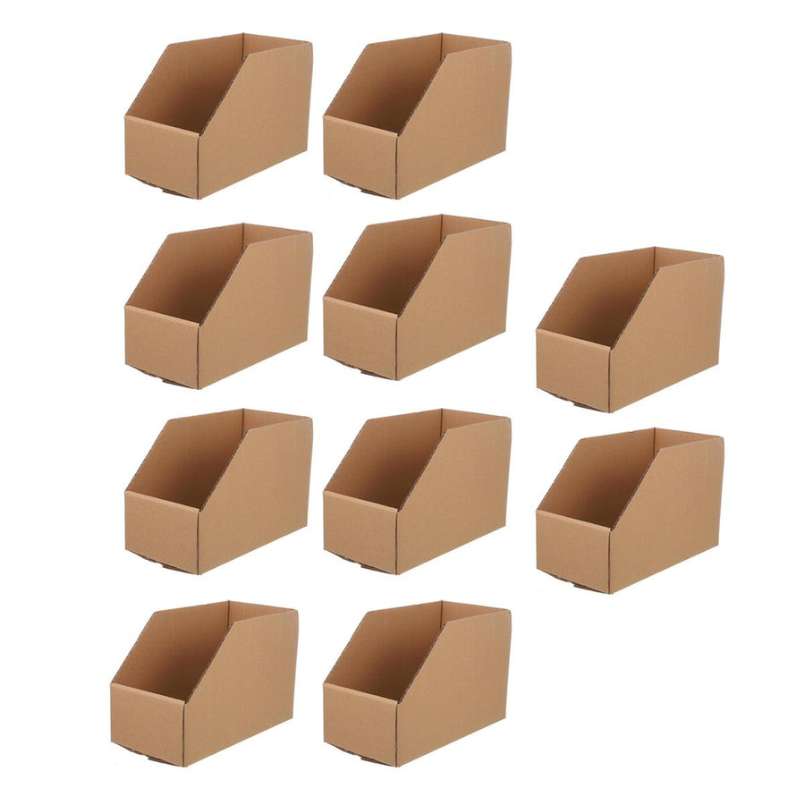 Premium 10 Pack Slanted Display Storage Boxes 60x30x20cm Cardboard Organisers