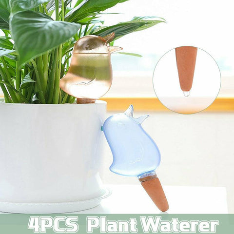 Premium Plant Self Watering Spikes with Bird Design - 4pcs