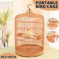 Portable Luxury Bird Round Cage, 49.5cm H x 30cm D, Lightweight, Easy Clean - SuperSaverAU - view 1