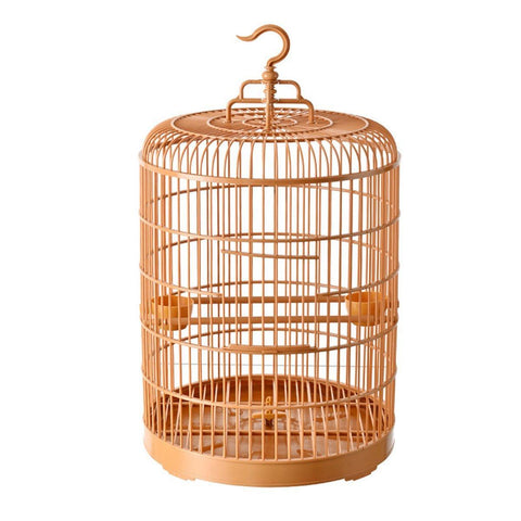 Portable Luxury Bird Round Cage, 49.5cm H x 30cm D, Lightweight, Easy Clean - SuperSaverAU - view 2