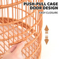 Portable Luxury Bird Round Cage, 49.5cm H x 30cm D, Lightweight, Easy Clean - SuperSaverAU - view 5