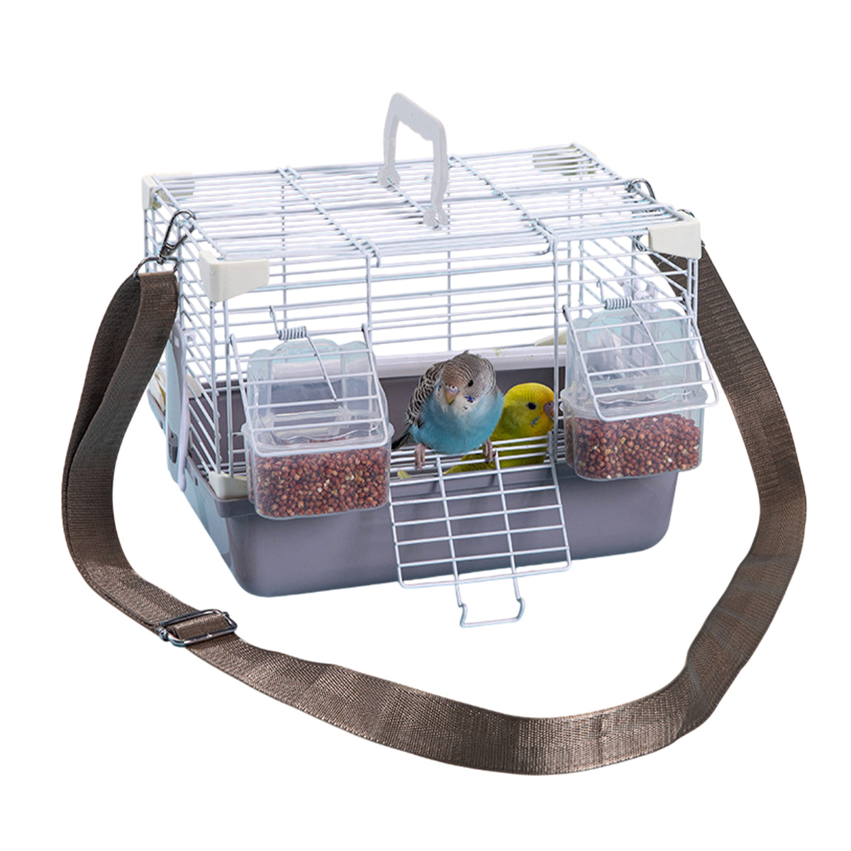 Premium Portable Bird Carrier Cage Backpack - Grey