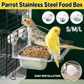 Premium Stainless Steel Bird Feeder Bowl Anti-Spill - L