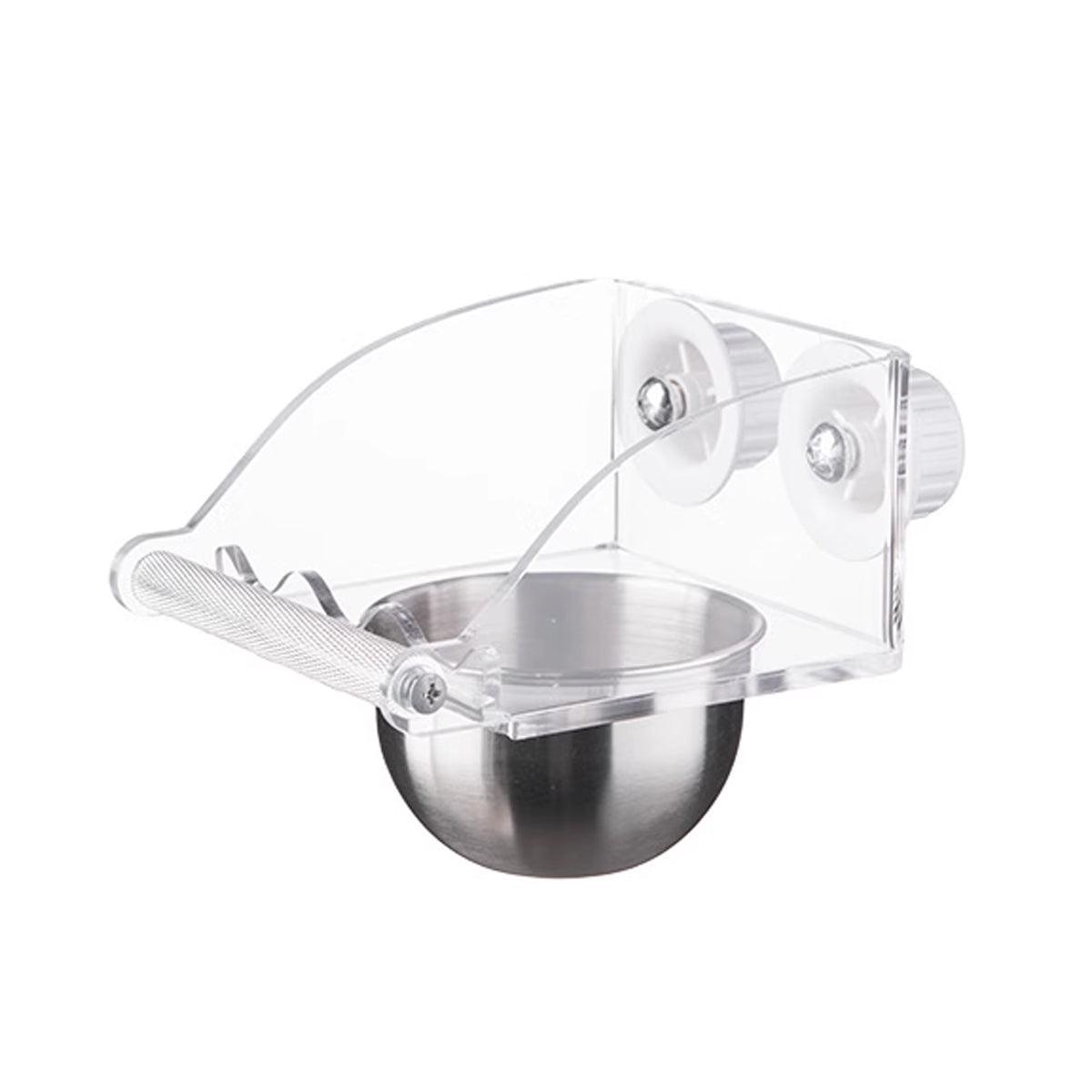 Premium Stainless Steel Bird Feeder Bowl Anti-Spill - L