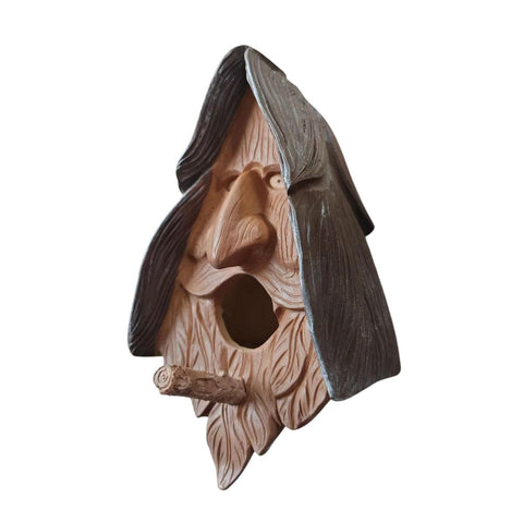 Resin Birdhouse with Unique Face Design, 4.33 x 5.11 x 10.23 inches - SuperSaverAU - view 2