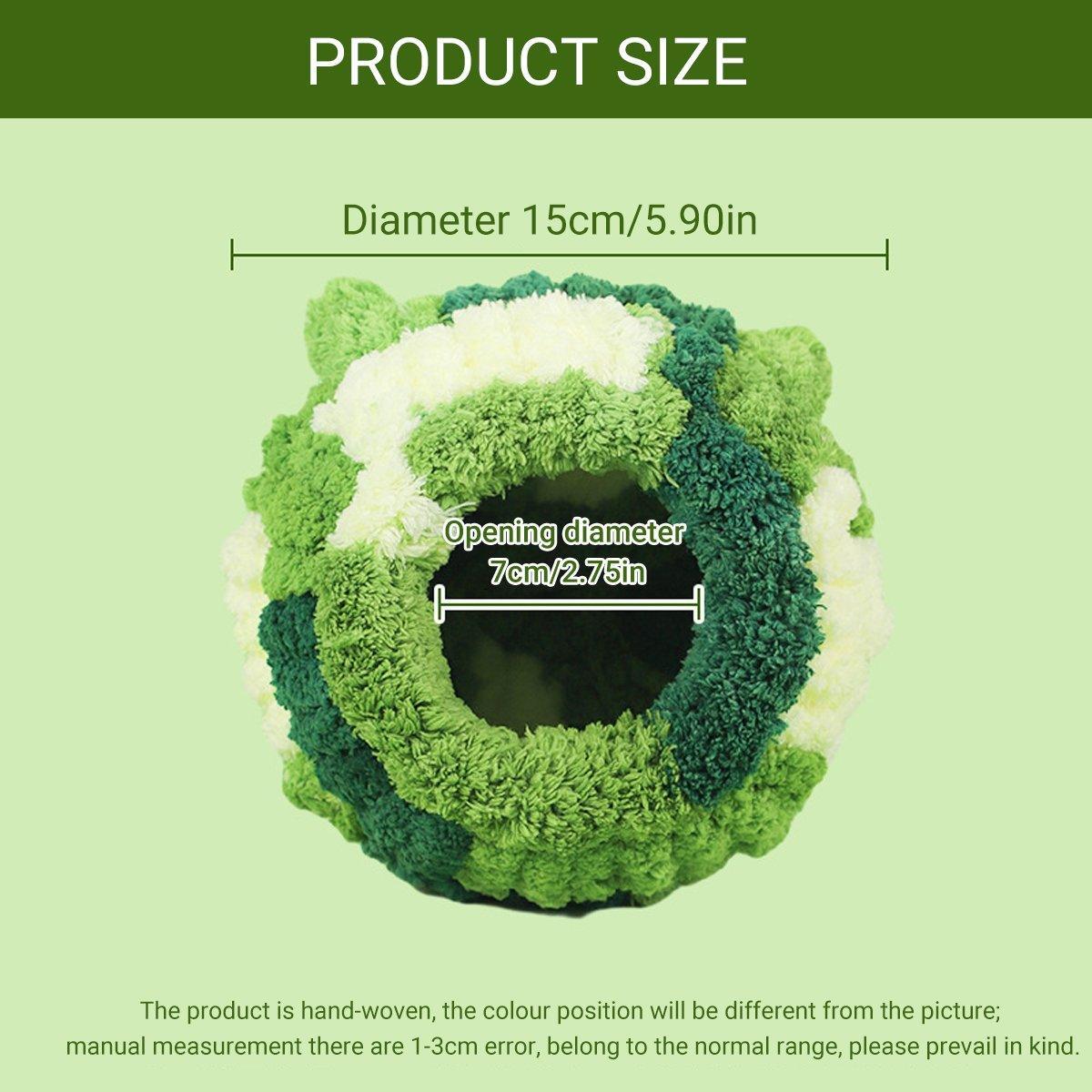 Cozy Cotton Bird Nest Hammock for Parrots - 15cm - Green, Handwoven, Easy Install - SuperSaverAU - view 3