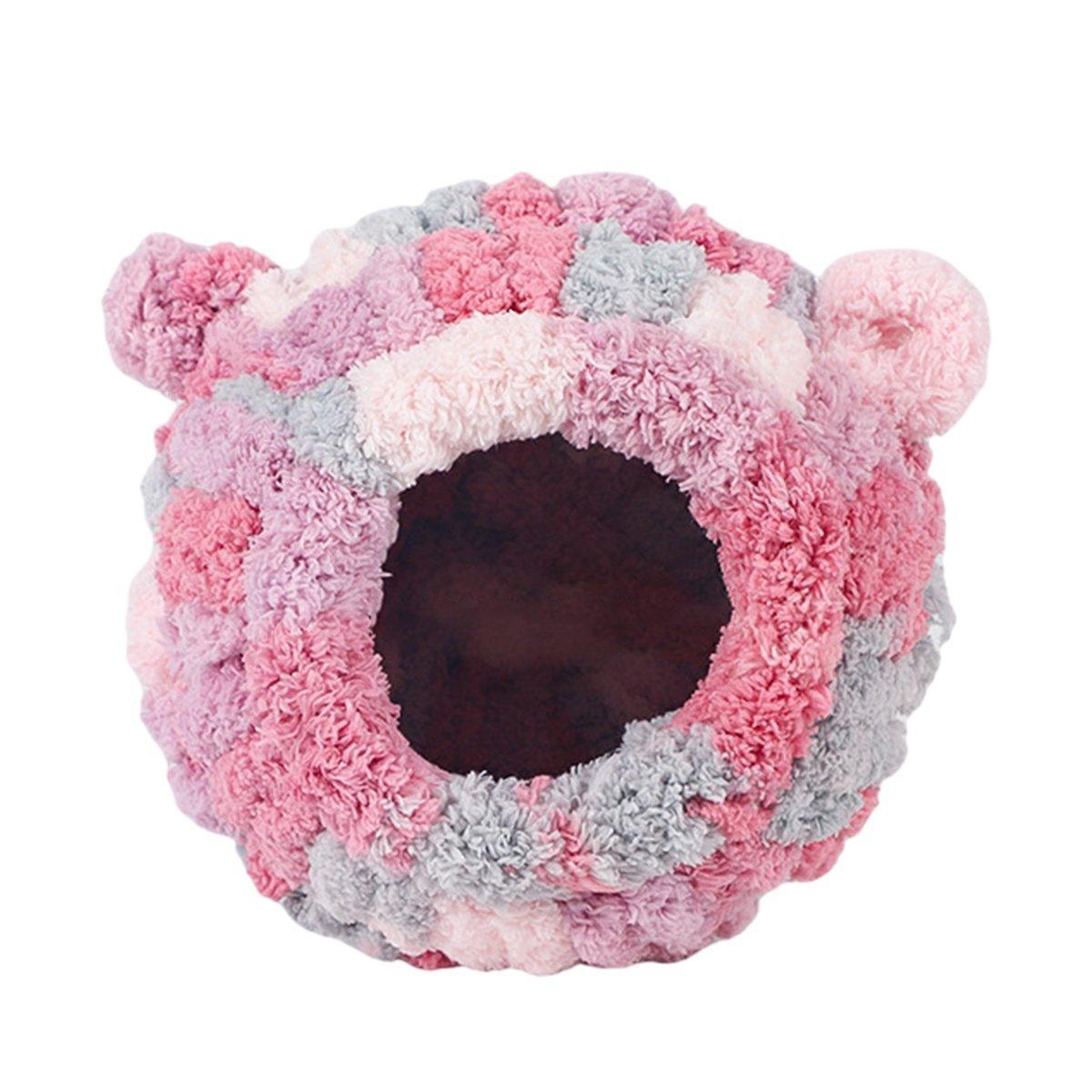 Cozy Cotton Bird Nest Hammock for Parrots - 15cm, Pink, Handwoven, Easy Install - SuperSaverAU - view 8