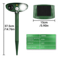 Premium Solar Ultrasonic Animal Repeller with PIR Sensor & LED Flash