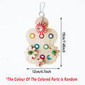 Premium Wooden Parrot Chewing Toy with Interactive Beads