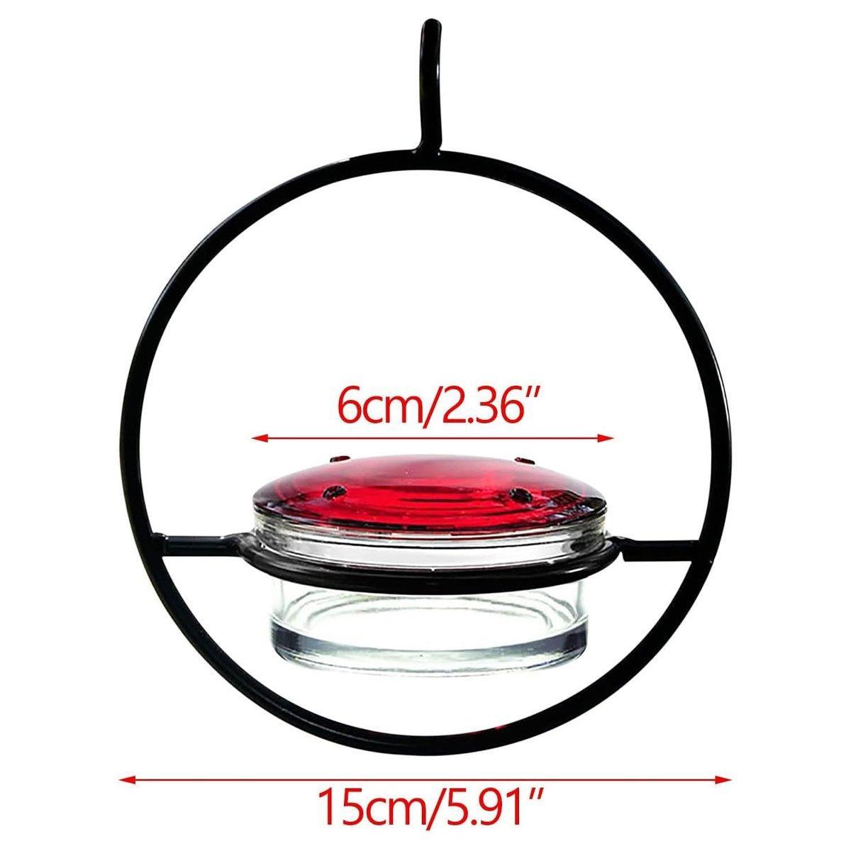 Premium Metal Hummingbird Feeder with Glass Reservoir