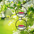 Premium Metal Hummingbird Feeder with Glass Reservoir