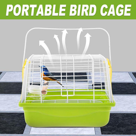 Portable Bird Cage 9.05x6.69x6.69 inches for Small Birds, Parrots, and Pets - SuperSaverAU - view 1