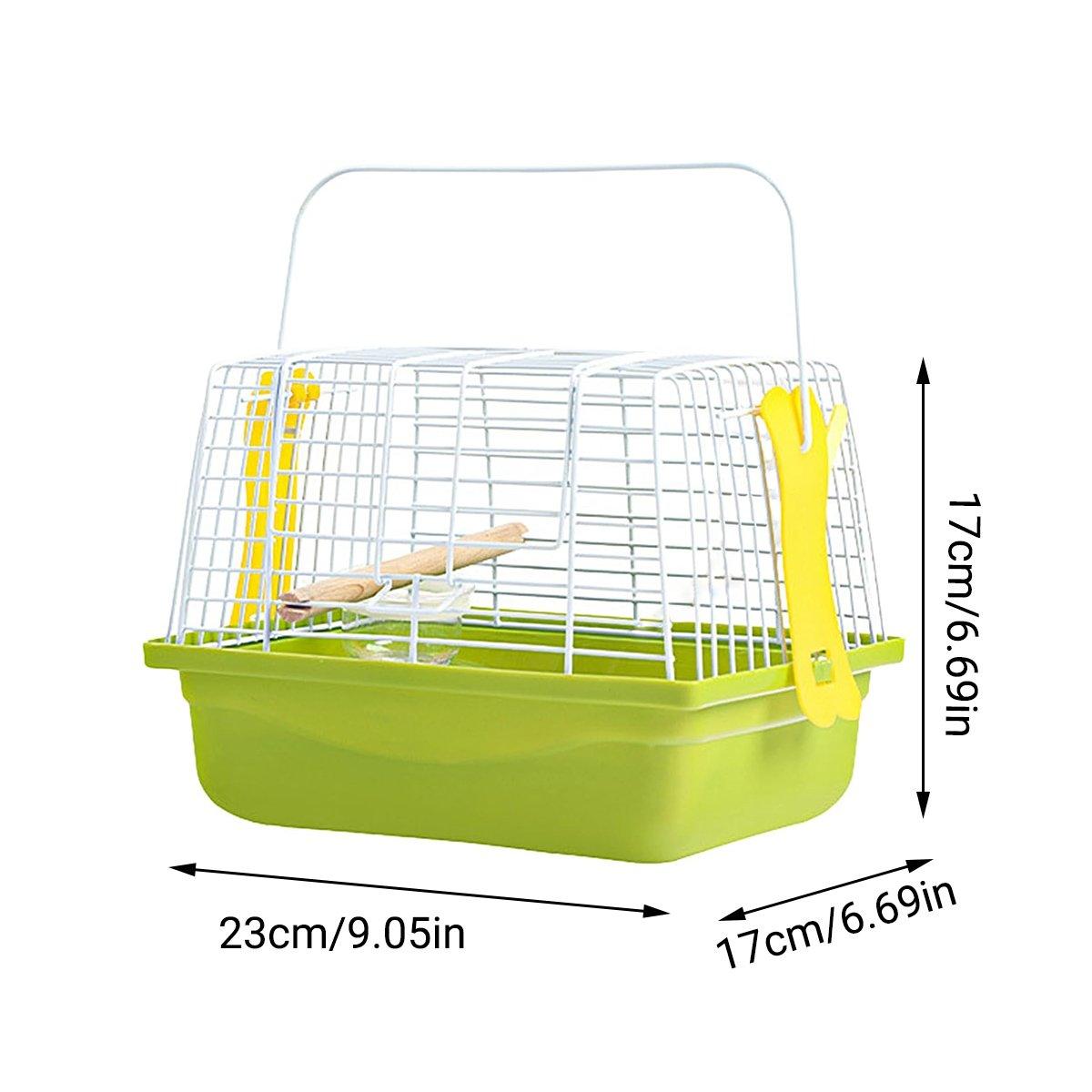 Portable Bird Cage 9.05x6.69x6.69 inches for Small Birds, Parrots, and Pets - SuperSaverAU - view 3