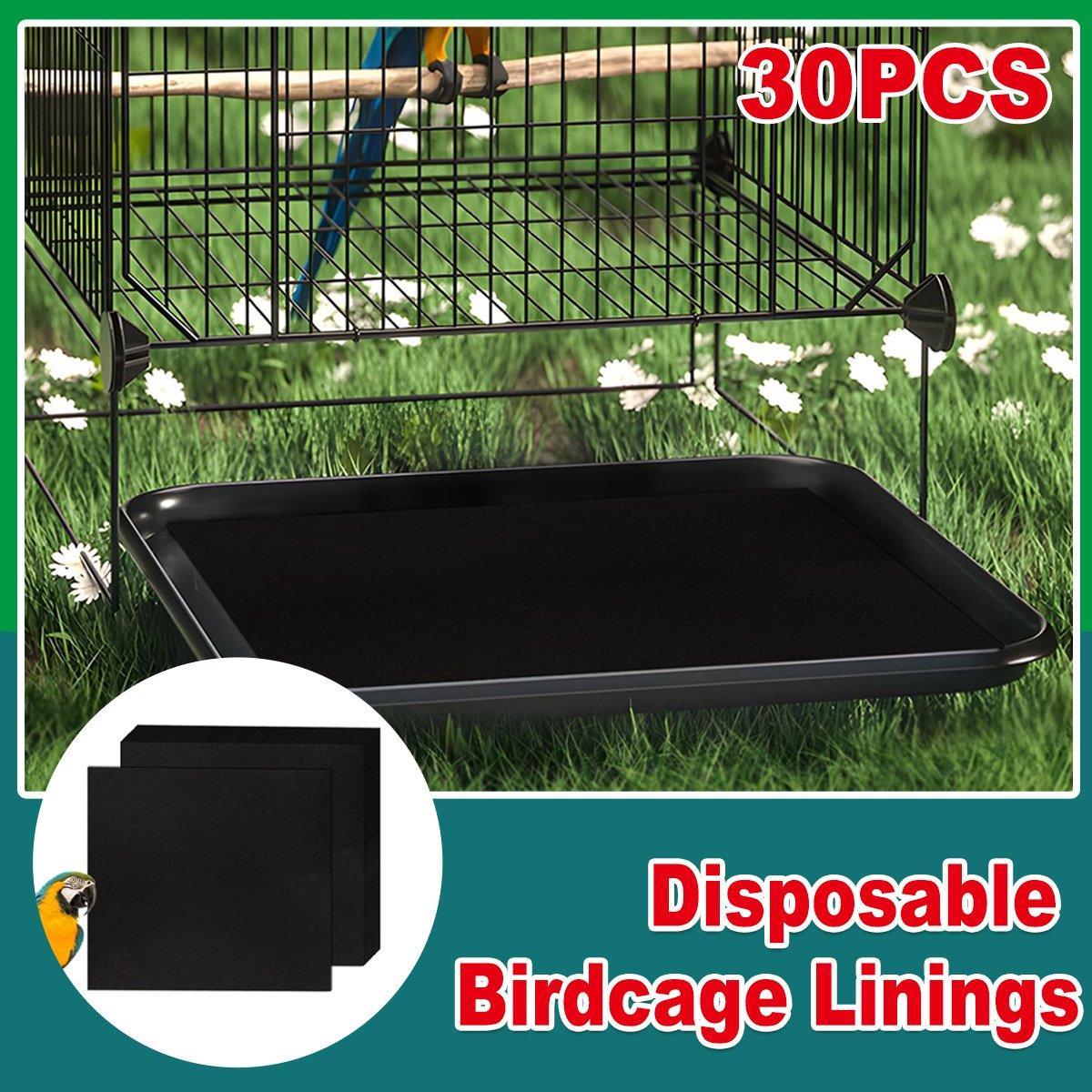 Disposable Birdcage Liner Pads, 30pcs, 18x20 inches, High Absorbency, Odour Control