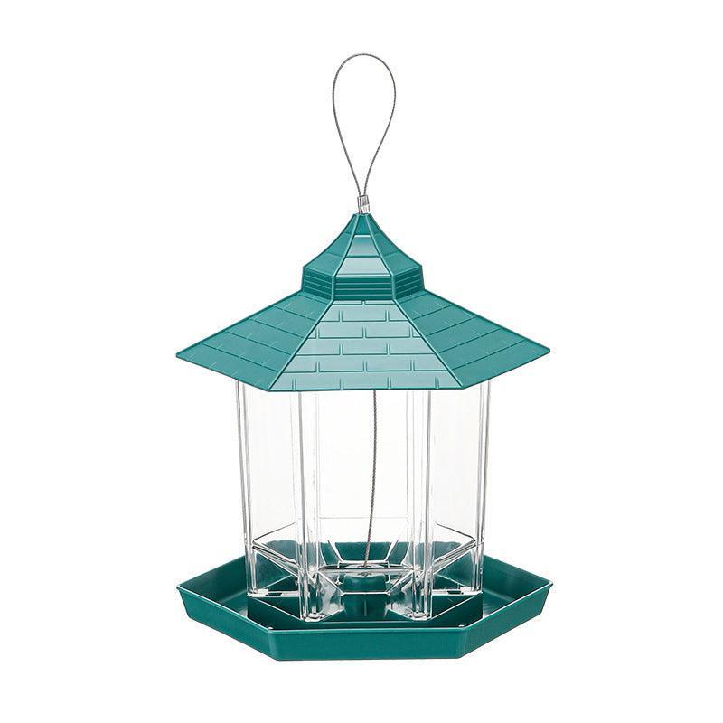 Green Bird Feeder, 23x20cm, Sturdy Plastic, Easy to Fill & Clean, Hanging - SuperSaverAU - view 6