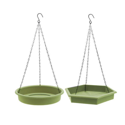 Outdoor Hanging Bird Feeder - 15.7" Dual-purpose for Hummingbirds - Grey