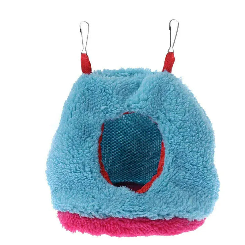 Premium Plush Hanging Bird Nest Hammock with Hooks - L