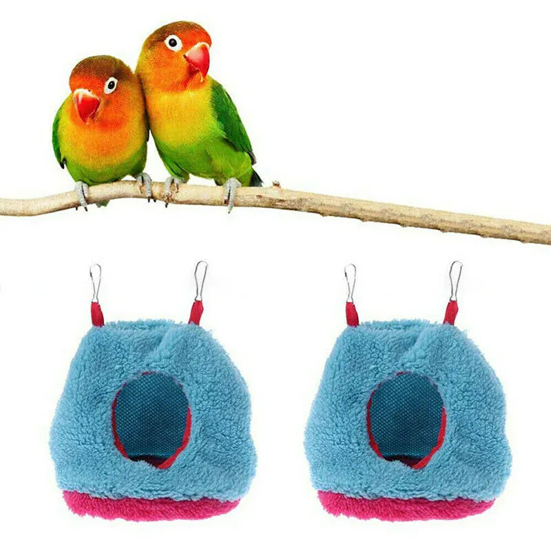 Premium Plush Hanging Bird Nest Hammock with Hooks - L