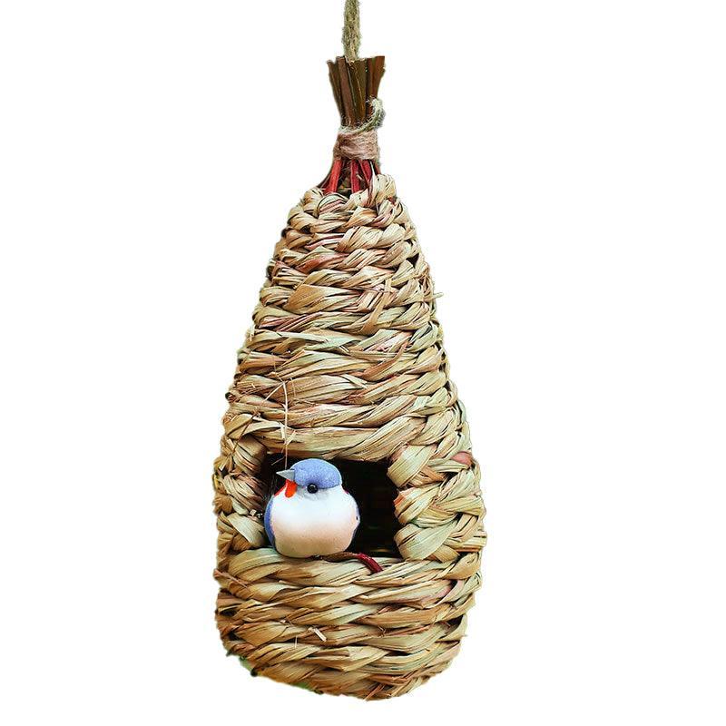 Qttie Hand-Woven Bird Nest Breeding Box - Teepee