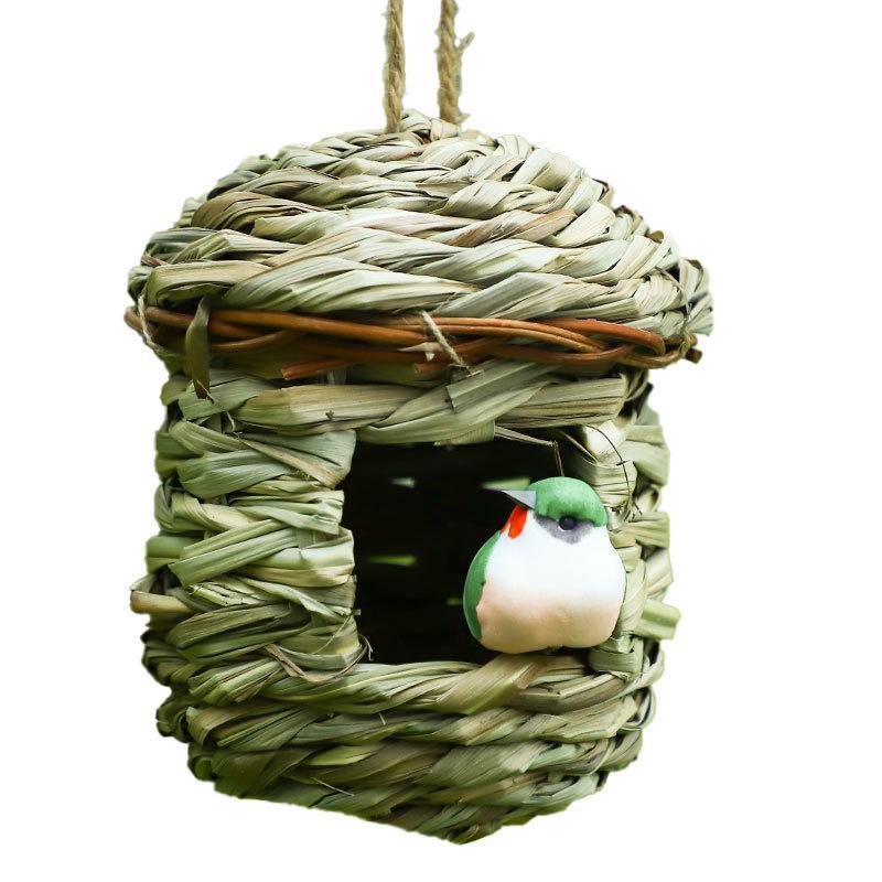 Qttie Hand-Woven Bird Nest Breeding Box - Teepee