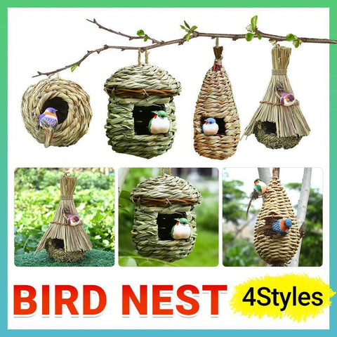 Qttie Hand-Woven Bird Nest Breeding Box - Treehouse