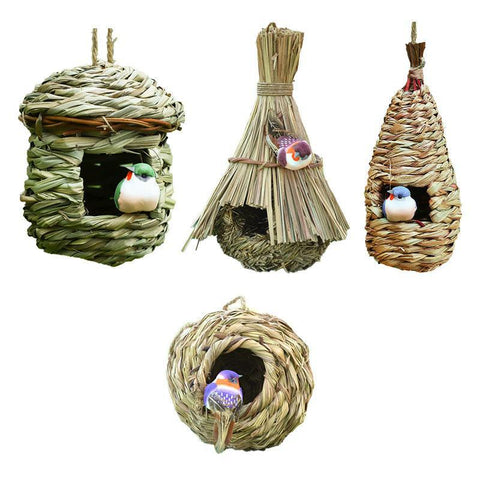 Qttie Hand-Woven Bird Nest Breeding Box - Treehouse