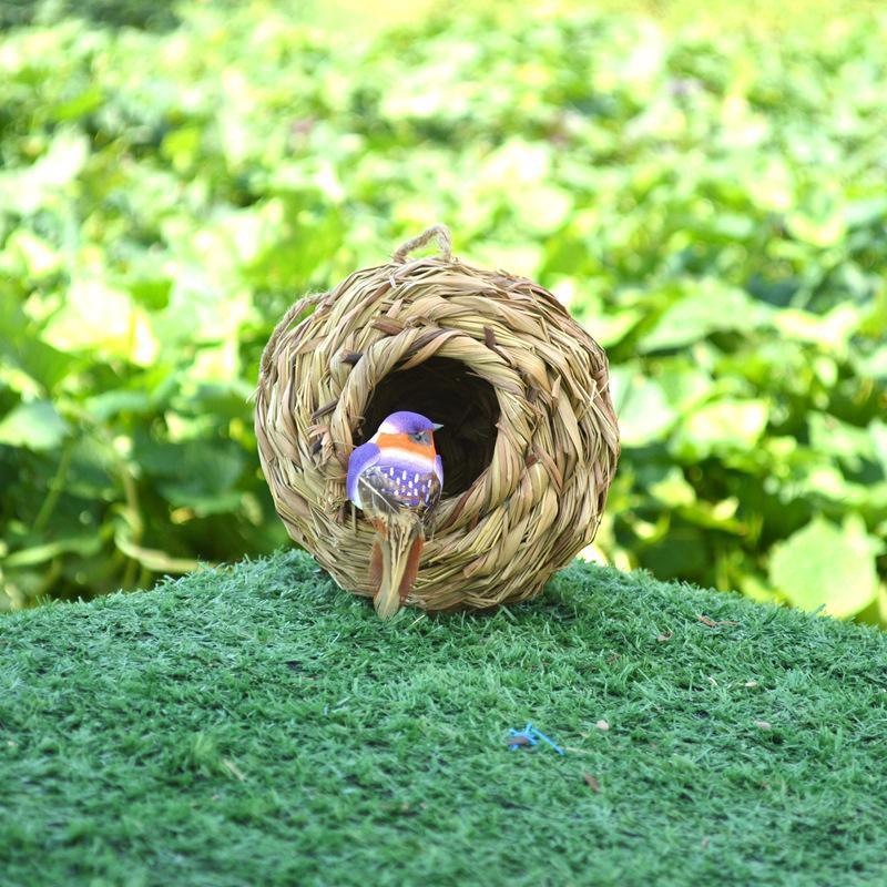 Qttie Hand-Woven Bird Nest Breeding Box - Treehouse
