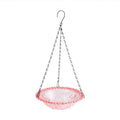 Premium Hanging Glass Bird Bath and Feeder – Pink