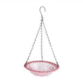 Premium Hanging Glass Bird Bath and Feeder – Purple